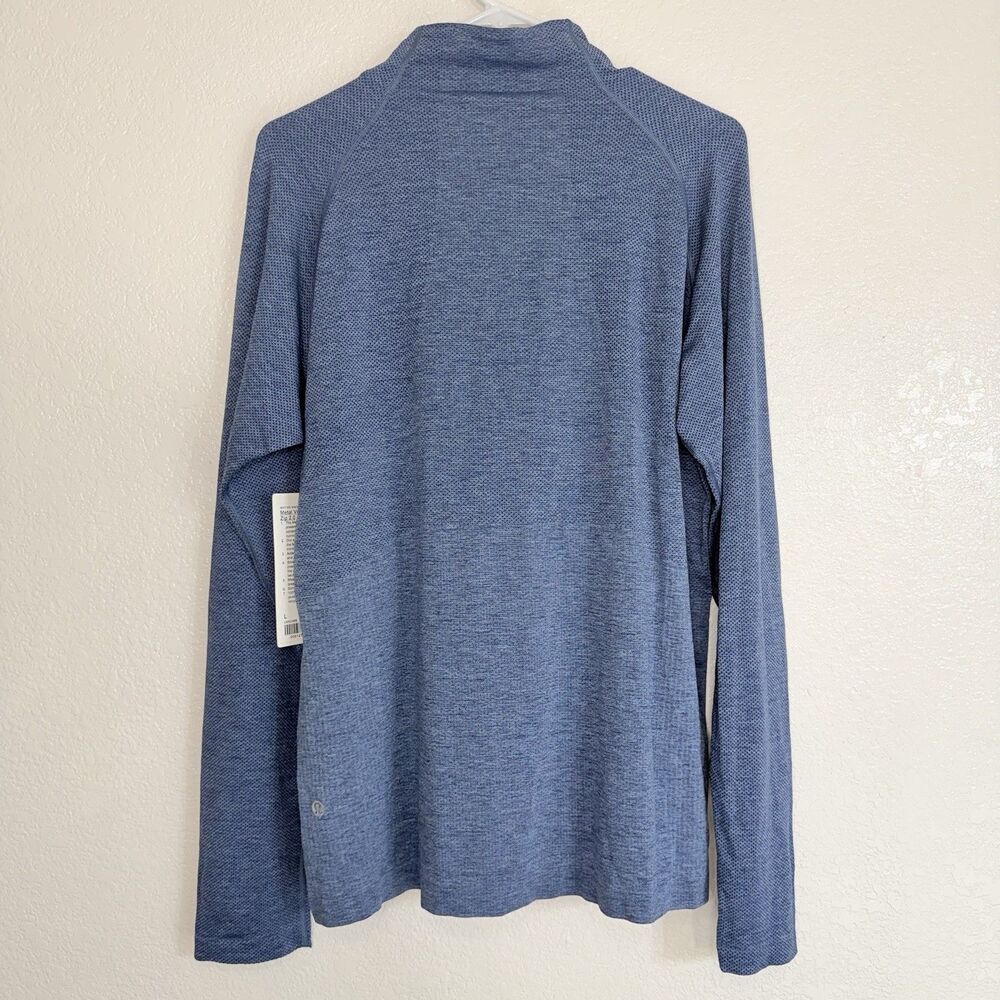 NWT Lululemon Metal Vent Tech 1/2 Zip 2.0 LARGE Tempest Blue Athleisure Running - Picture 3 of 10